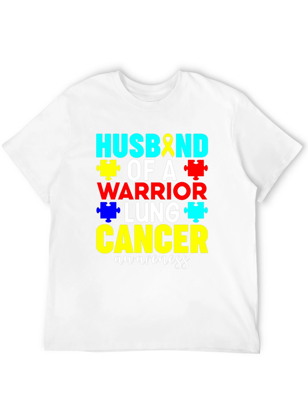 Husband of a Lung Cancer Warrior Awareness T-Shirt