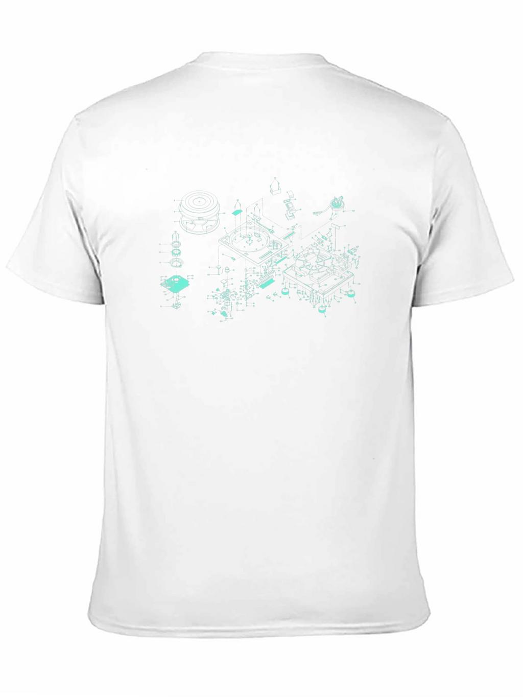 Schematic Print Crew Neck T-Shirt