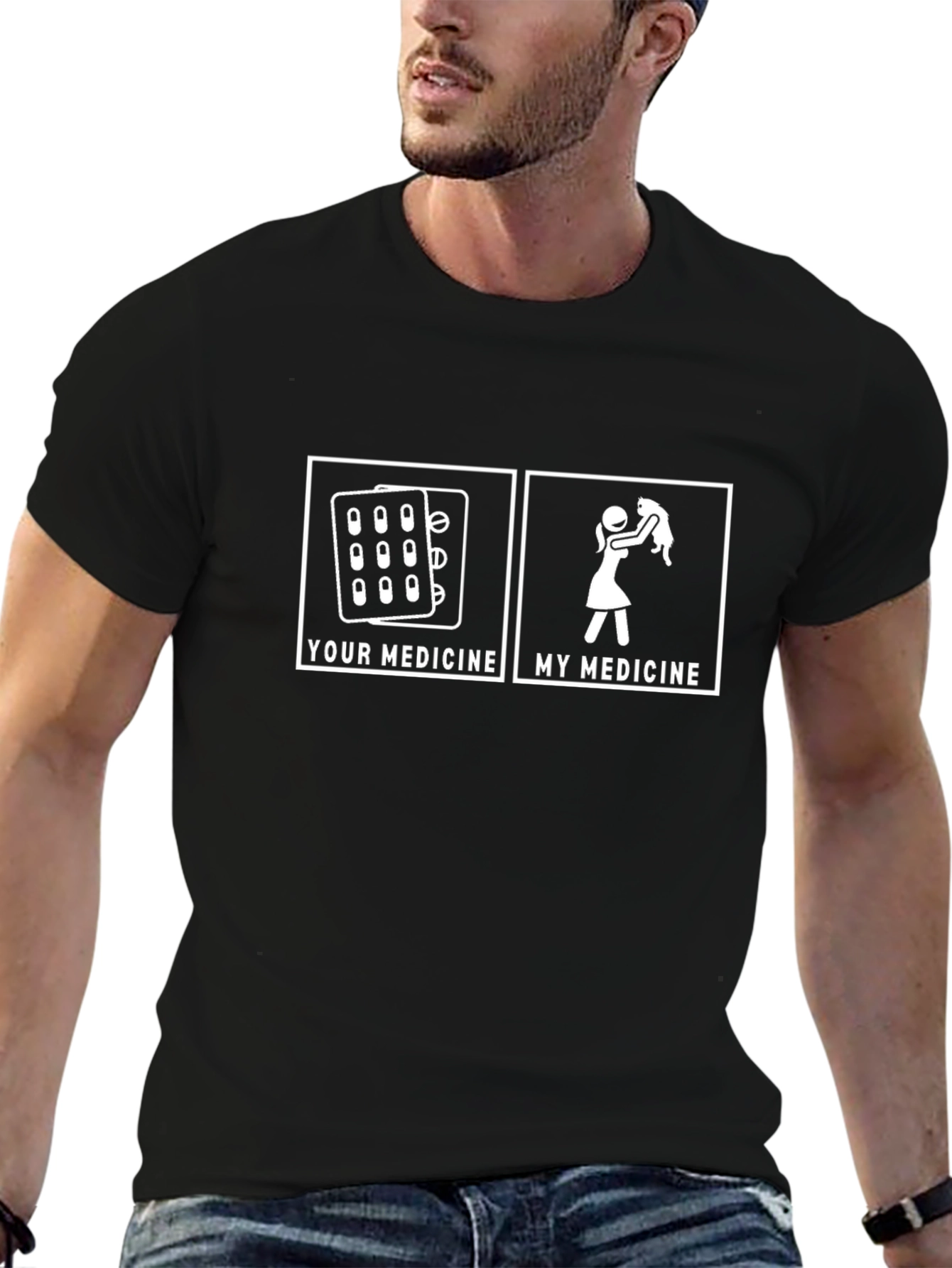 Your Medicine My Medicine T-Shirt Funny Cat Lover Tee