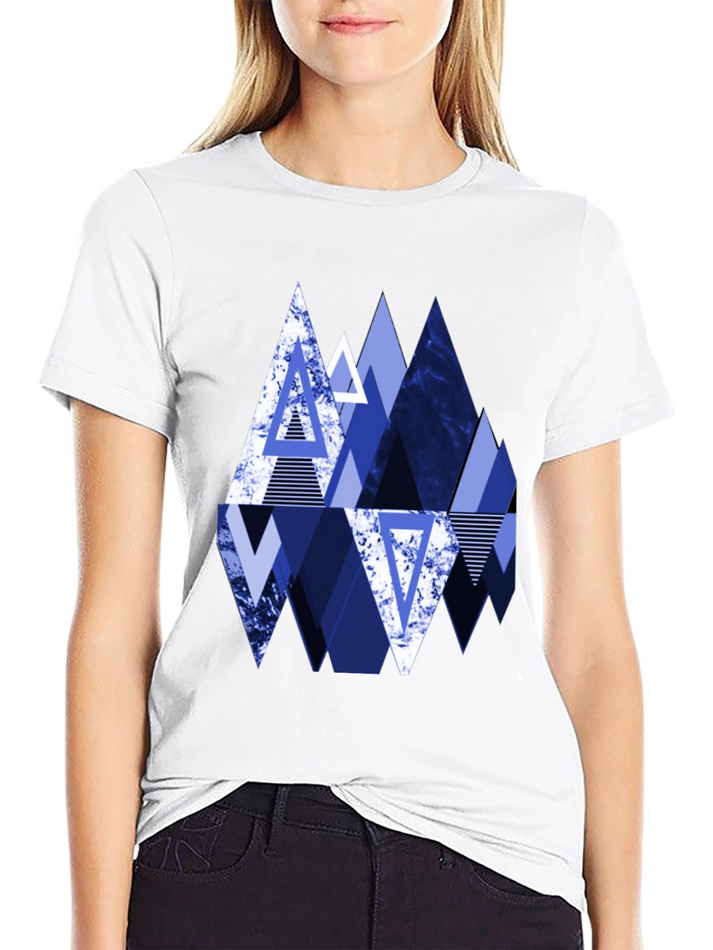 Geometric Mountain T-Shirt - Abstract Design