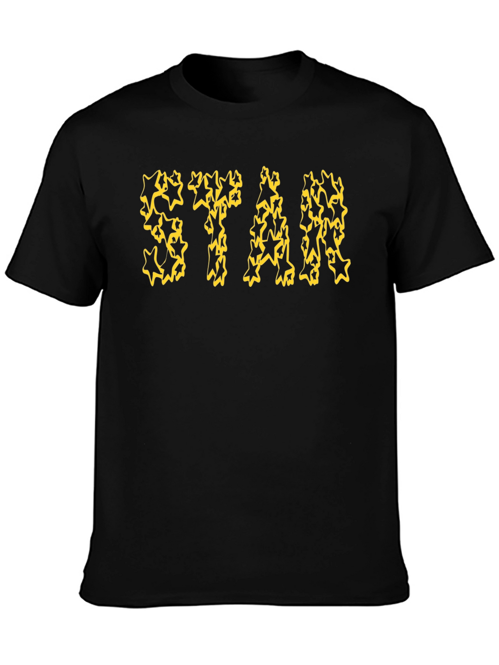 Starry Print Black T-Shirt
