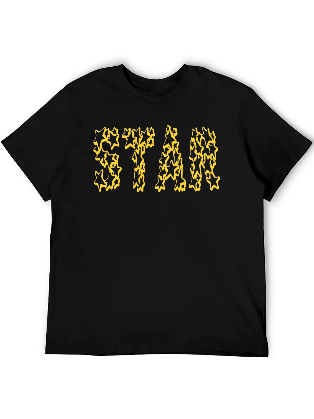 Starry Print Black T-Shirt