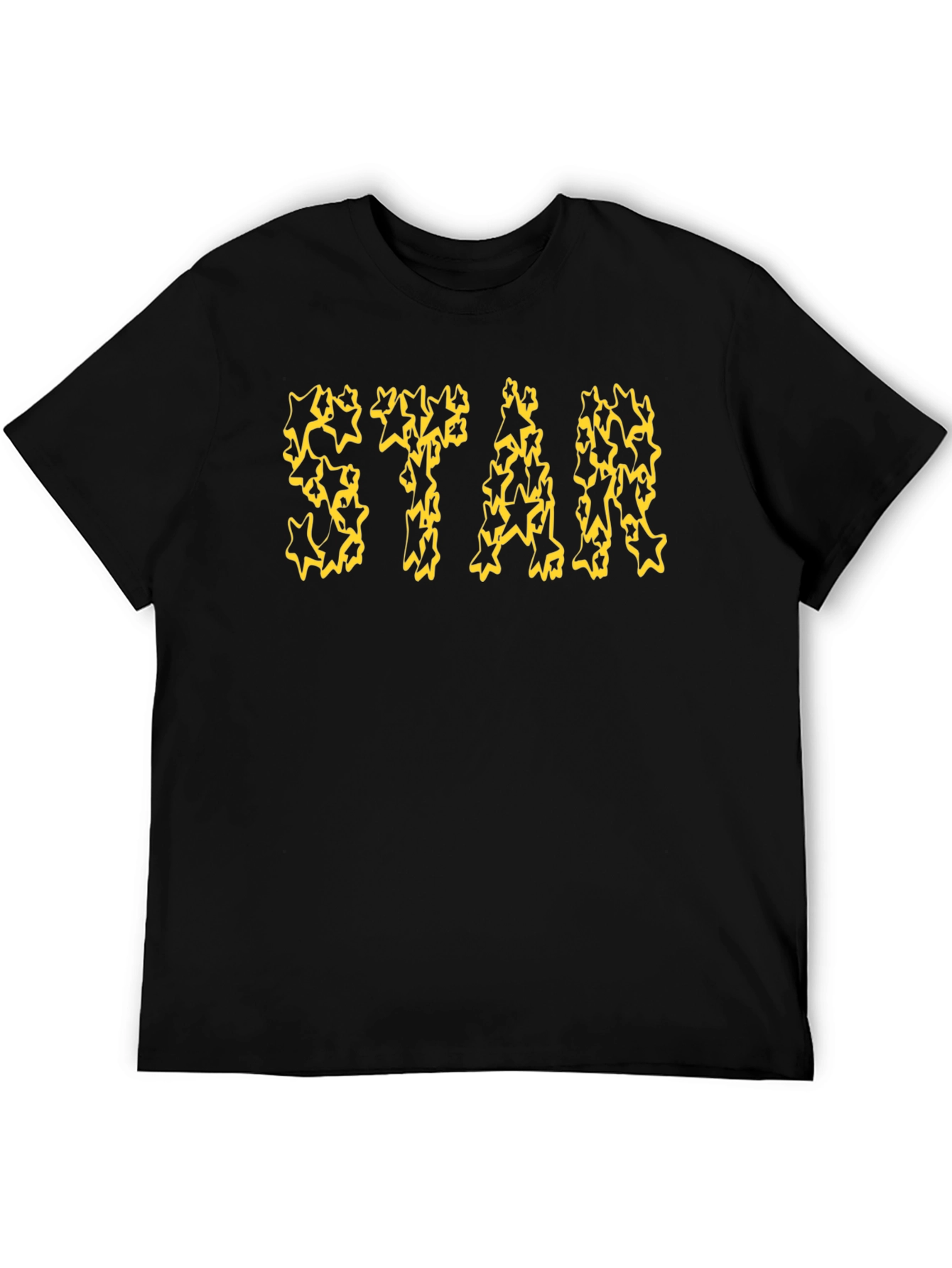 Starry Print Black T-Shirt