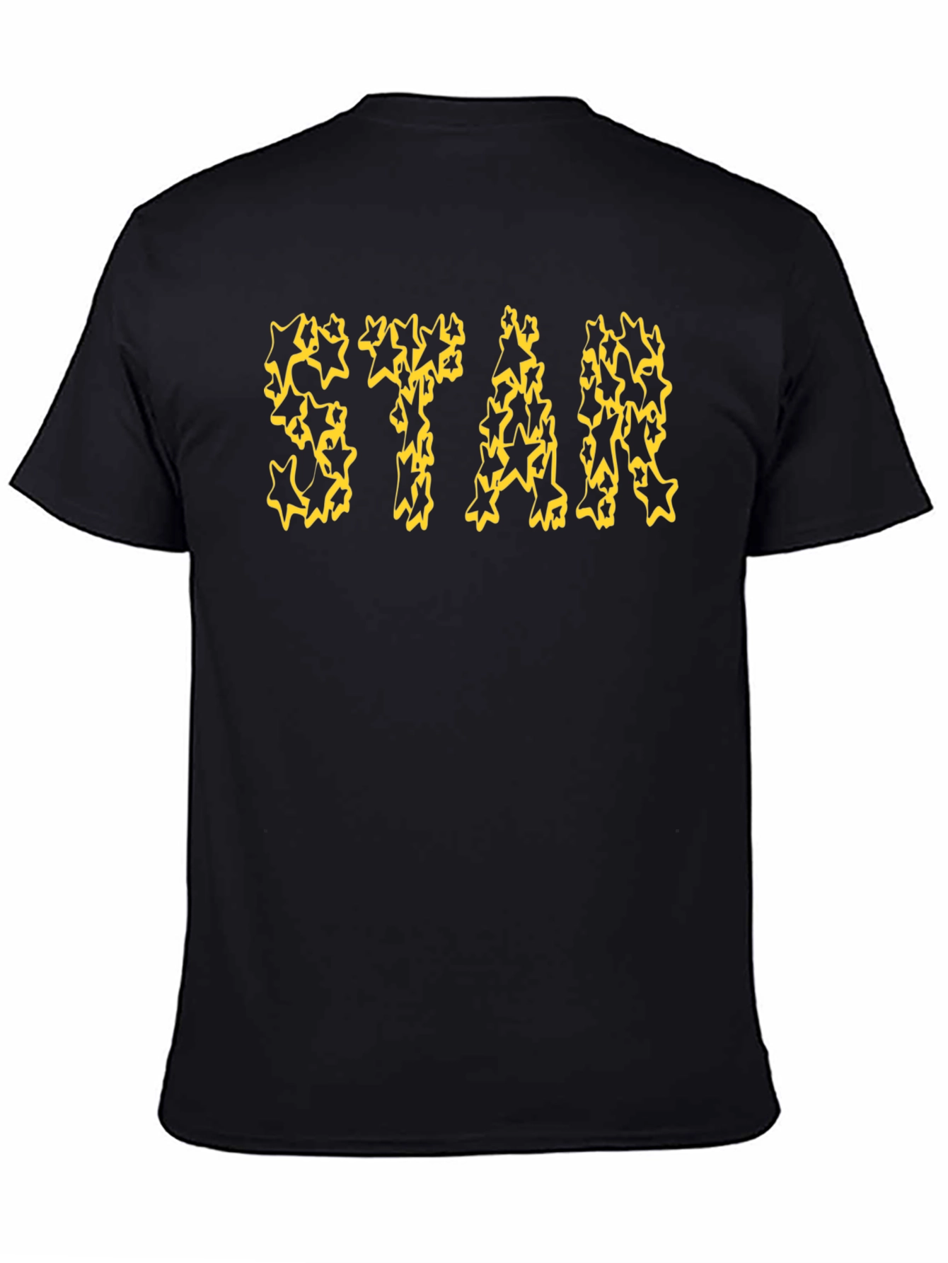 Starry Print Black T-Shirt