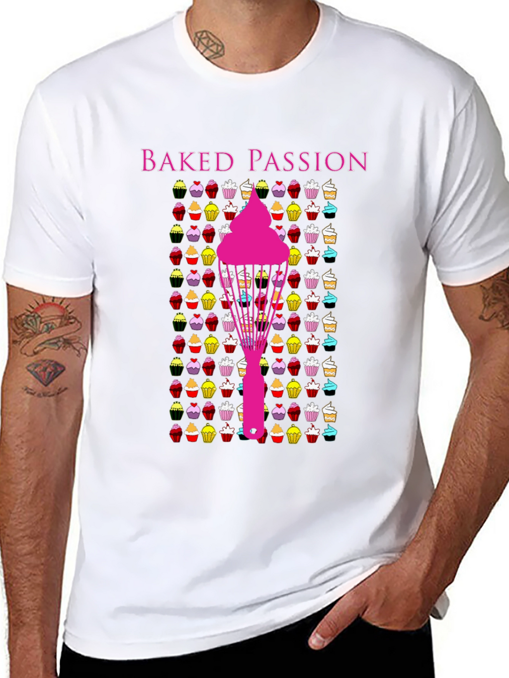 Baked Passion Graphic Tee - Cupcake Lovers T-Shirt