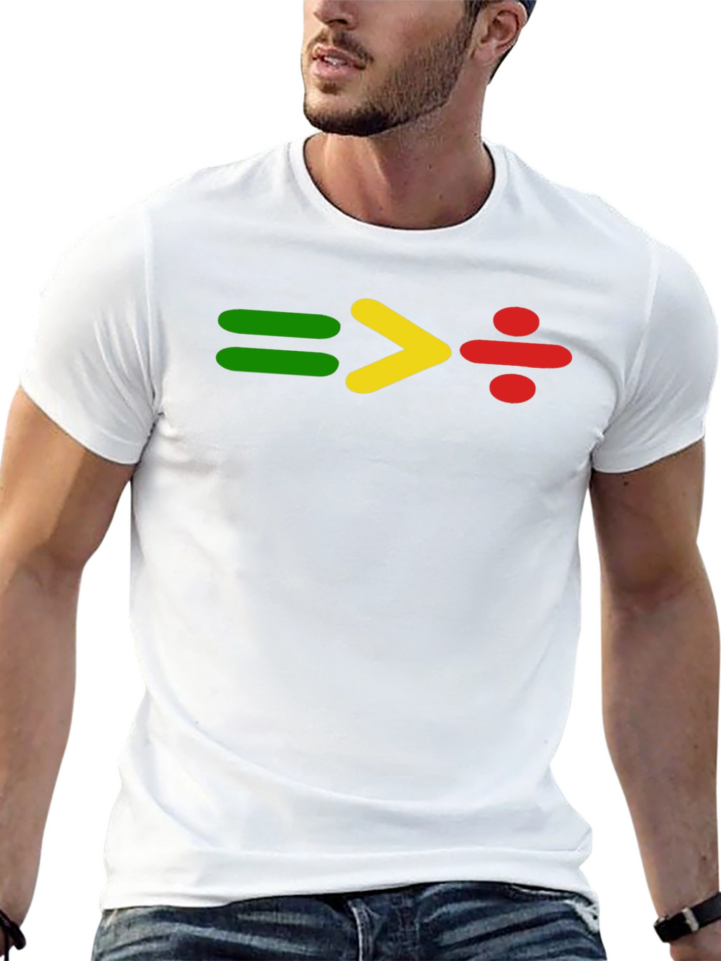 Equality Division Tee: Green Yellow Red Symbol Shirt