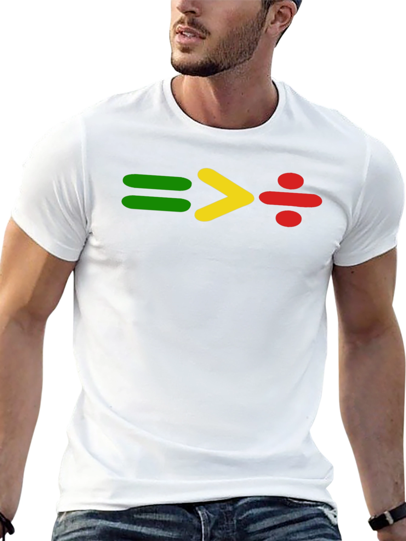 Equality Division Tee: Green Yellow Red Symbol Shirt