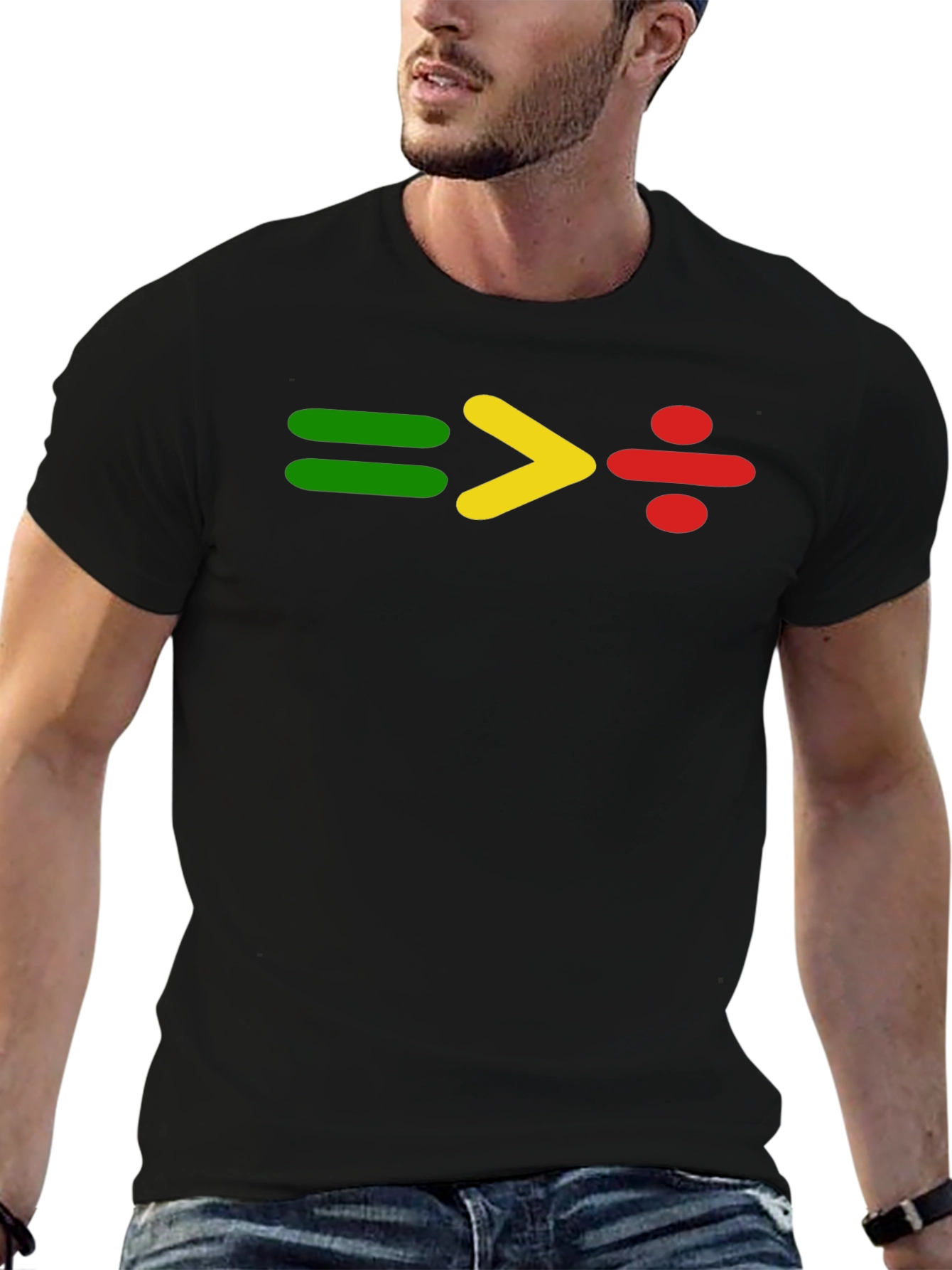 Equality Division Tee: Green Yellow Red Symbol Shirt