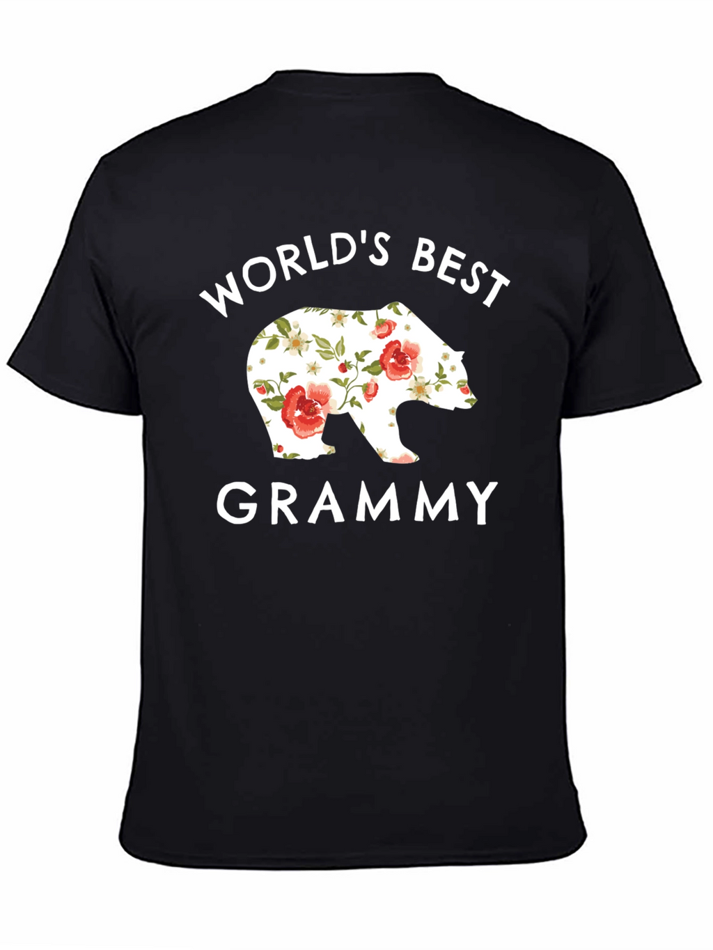 Worlds Best Grammy Bear Floral T-Shirt