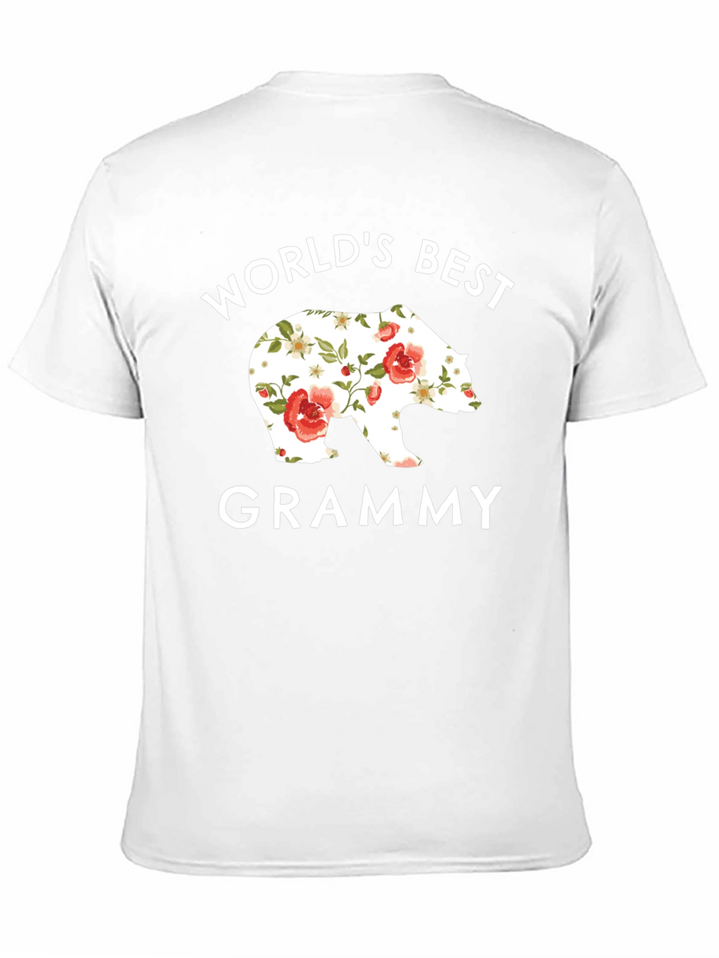 Worlds Best Grammy Bear Floral T-Shirt
