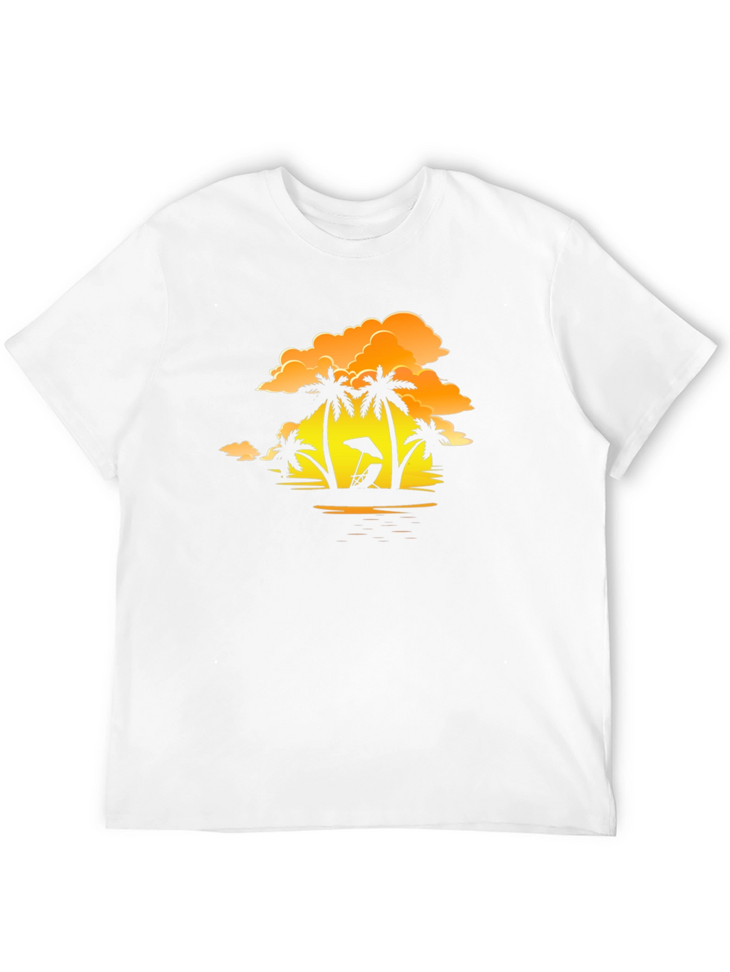 Sunset Beach Palm Tree T-Shirt - Relaxed Fit