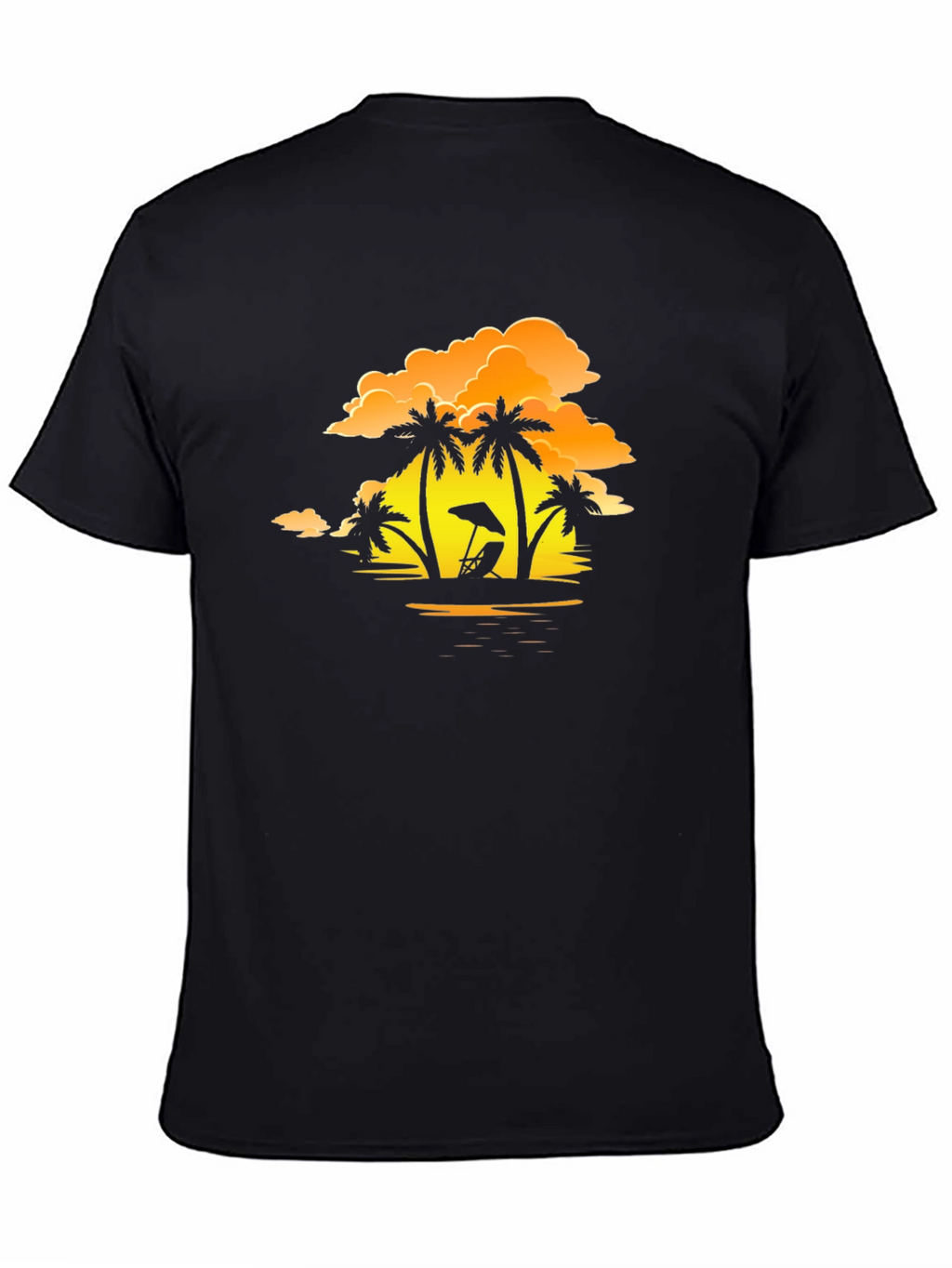 Sunset Beach Palm Tree T-Shirt - Relaxed Fit