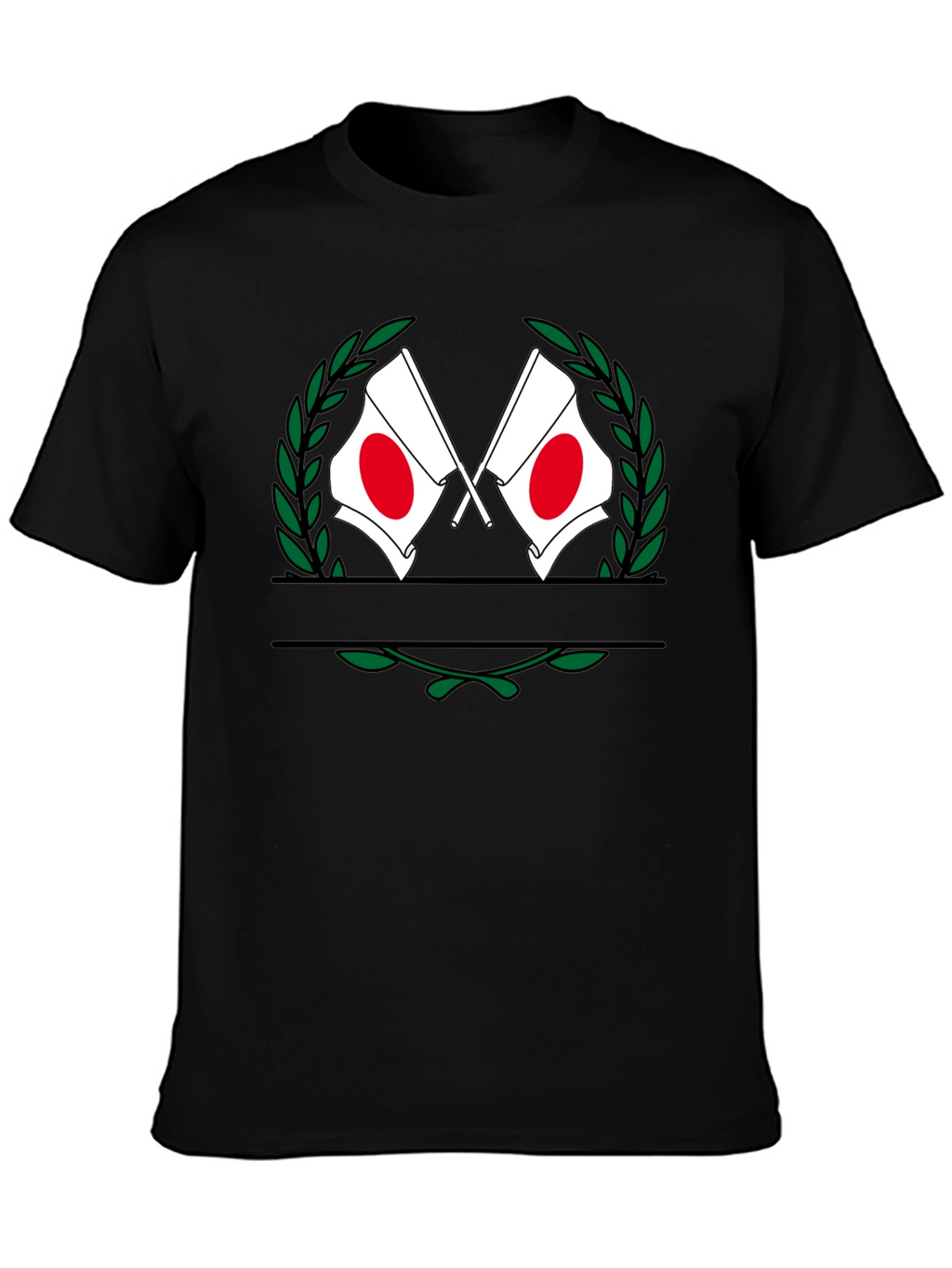Japanese Flag Wreath Graphic Tee