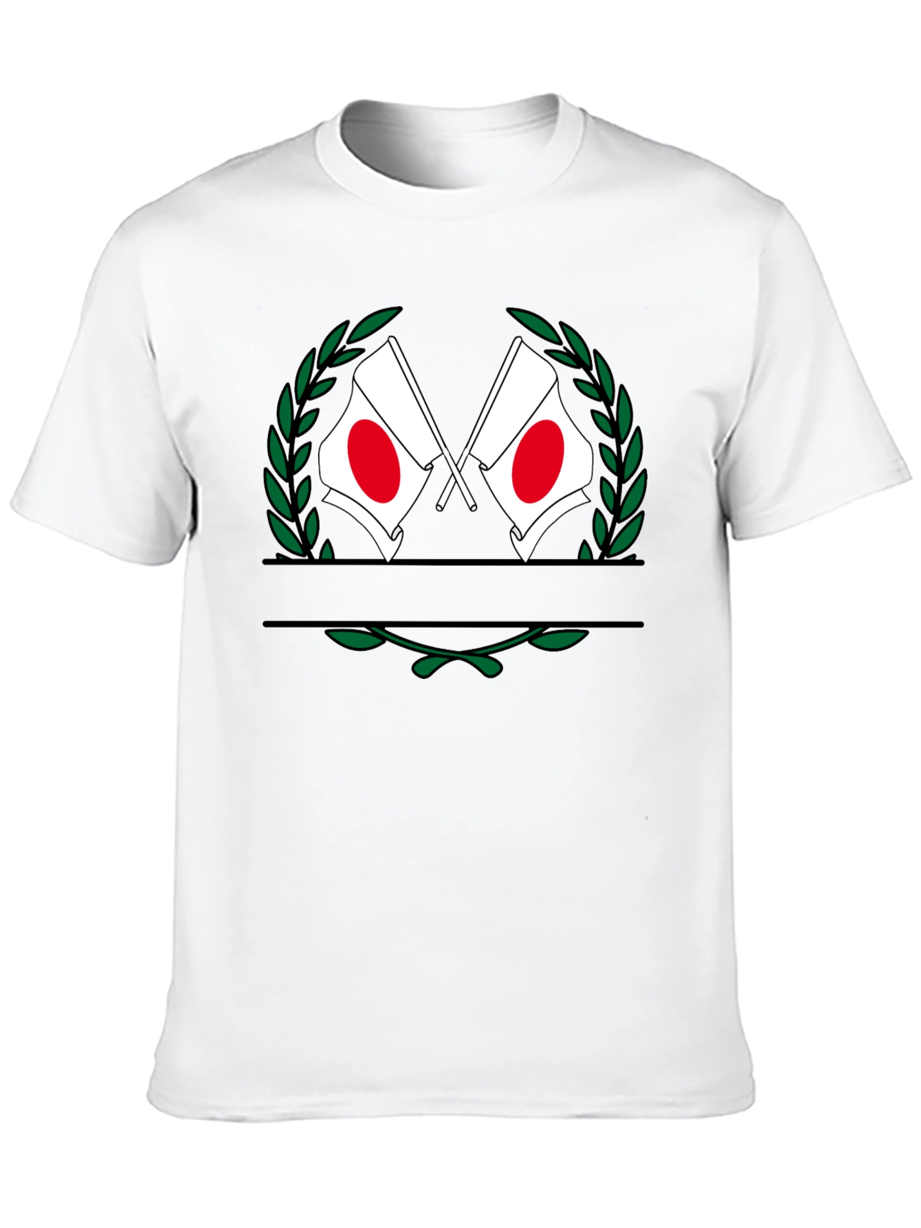 Japanese Flag Wreath Graphic Tee