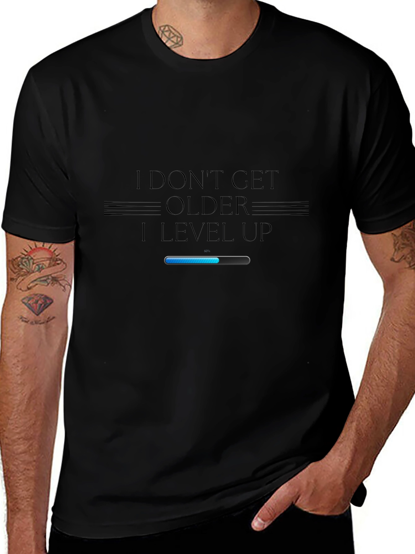Level Up Black T-Shirt