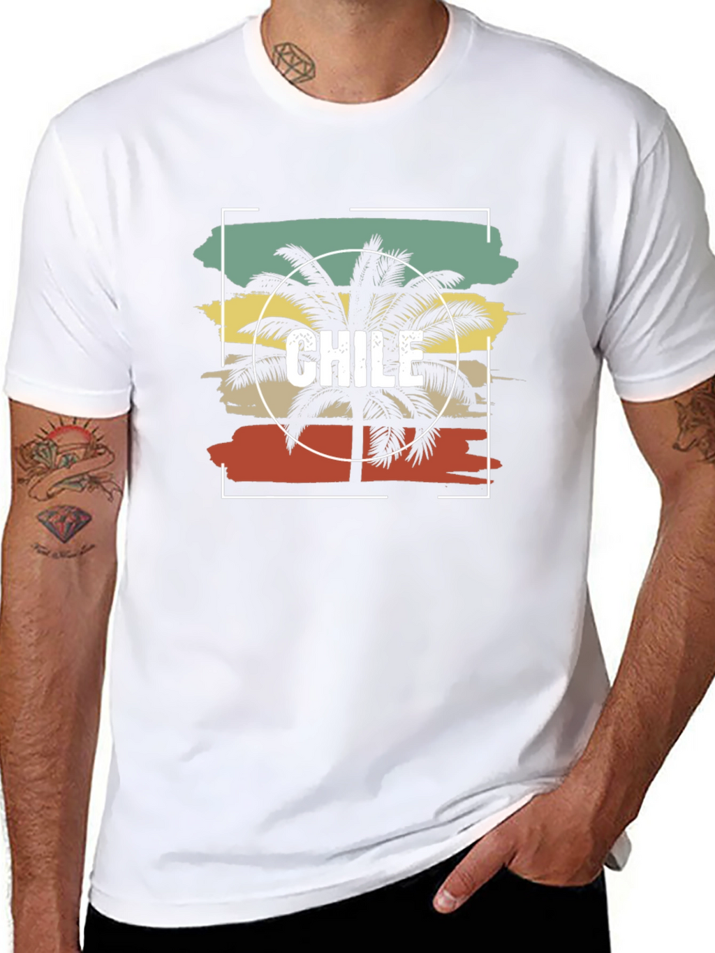 Chile Palm Tree T-Shirt - Retro Style