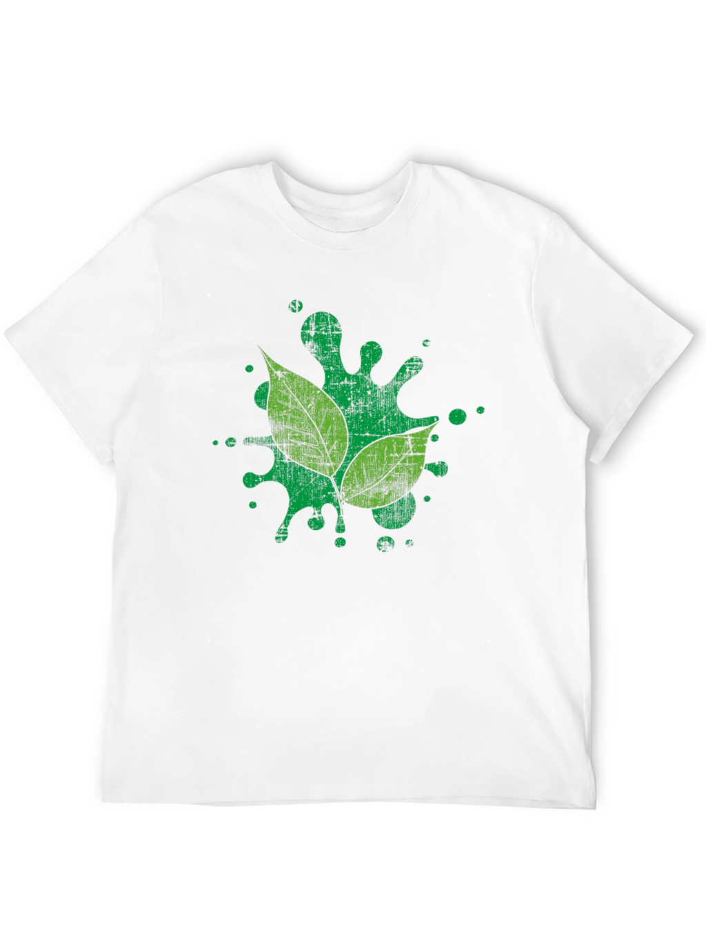 Leaf Splatter Graphic Tee - Black
