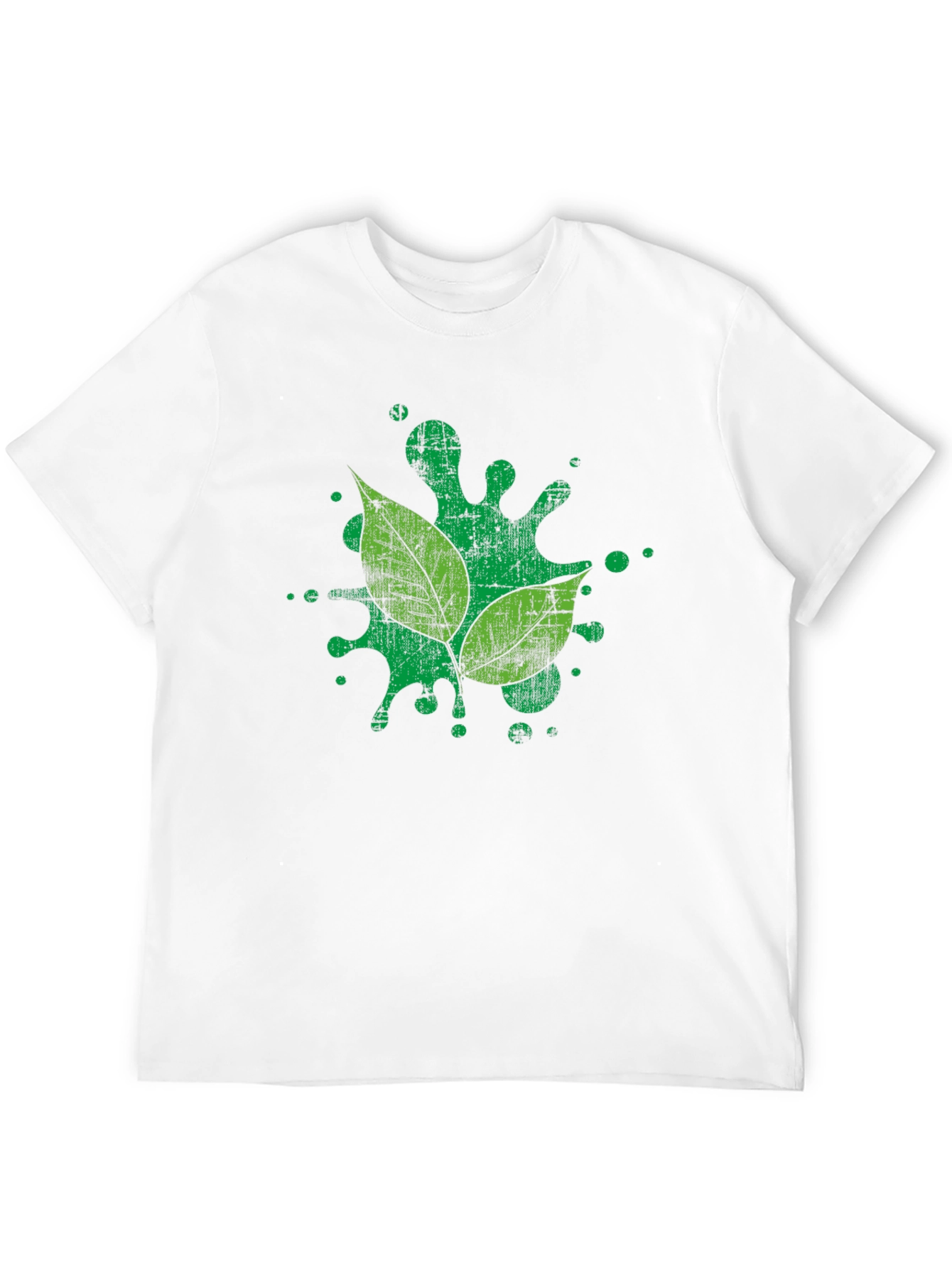 Leaf Splatter Graphic Tee - Black
