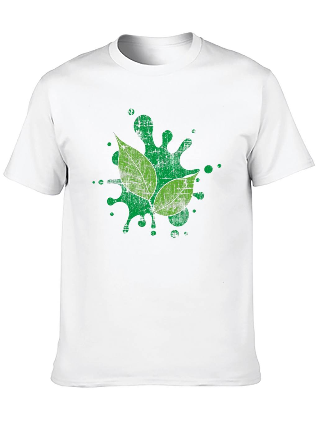 Leaf Splatter Graphic Tee - Black