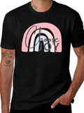 Choose Joy Rainbow Graphic Tee - Black