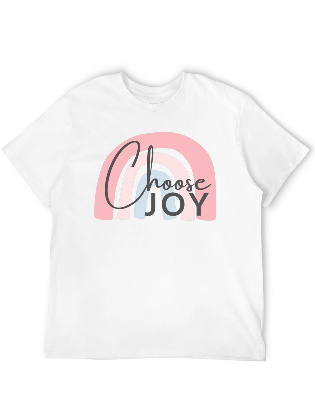 Choose Joy Rainbow Graphic Tee - Black