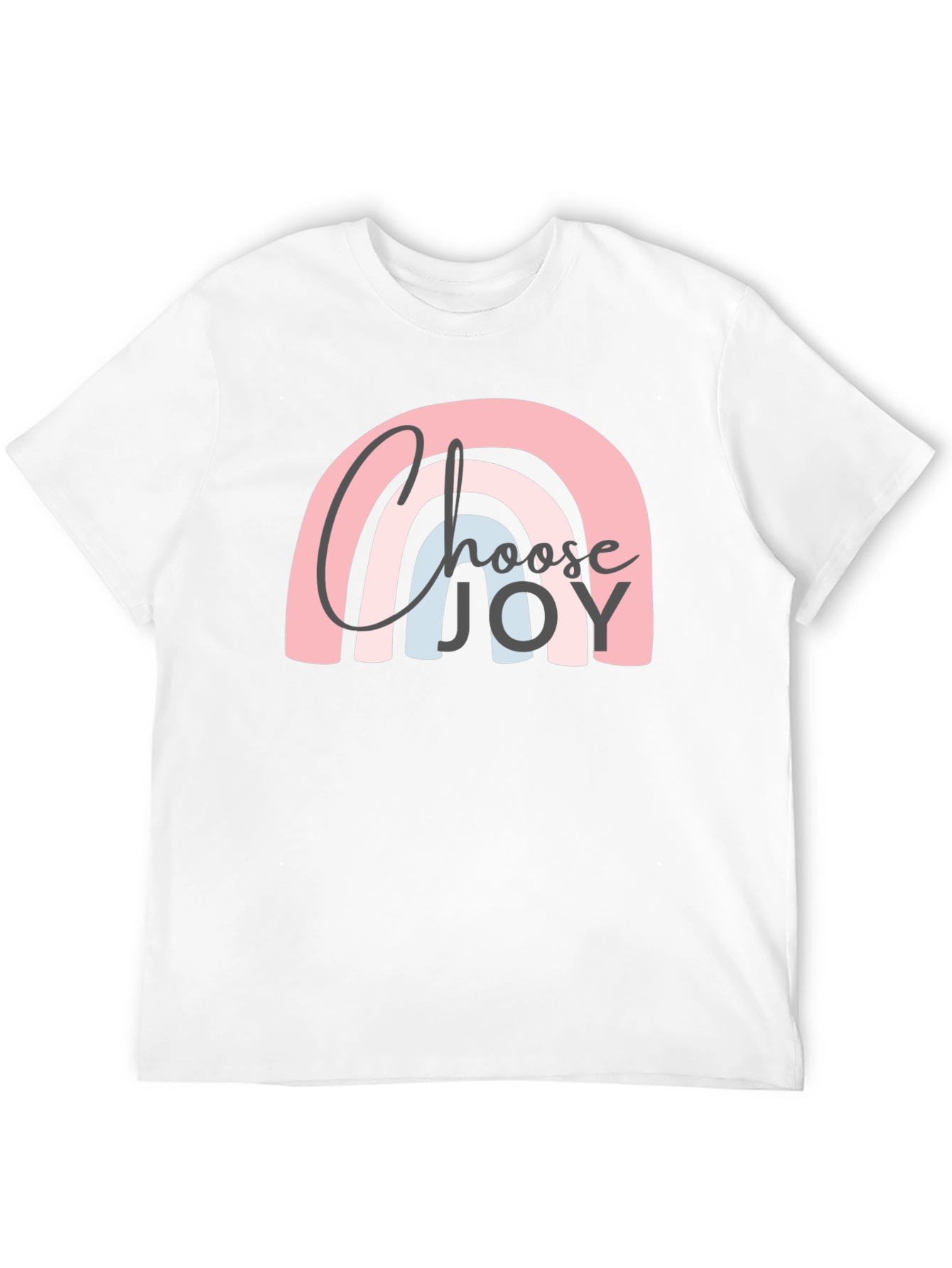 Choose Joy Rainbow Graphic Tee - Black