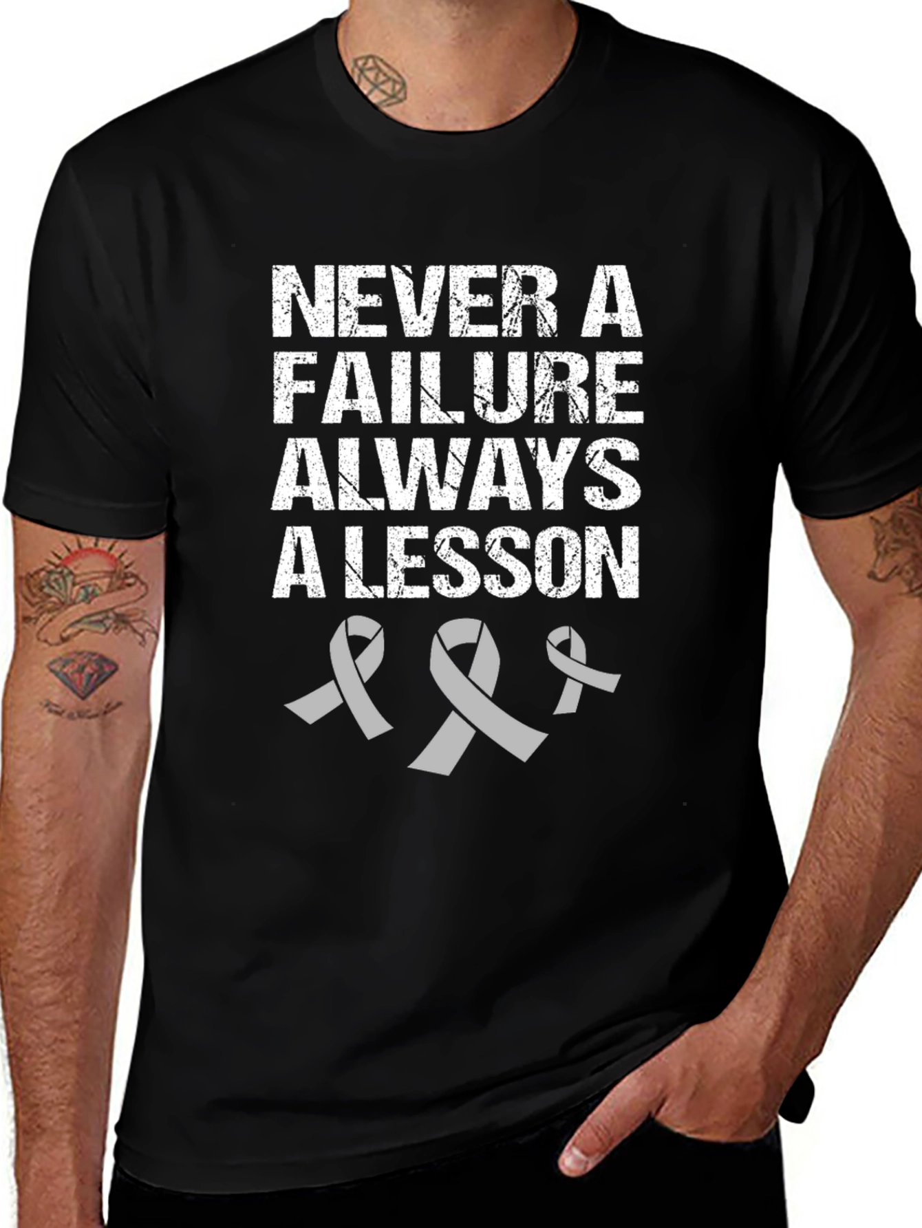 Never a Failure Always a Lesson Awareness T-Shirt