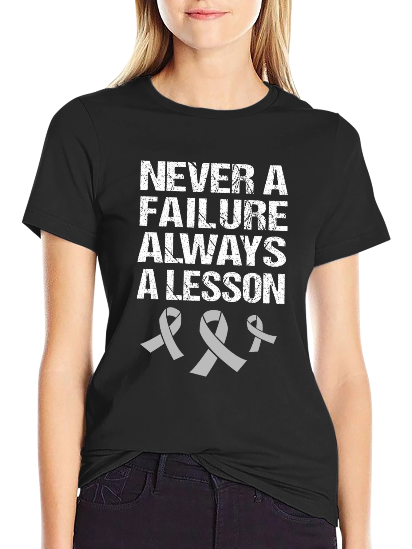 Never a Failure Always a Lesson Awareness T-Shirt