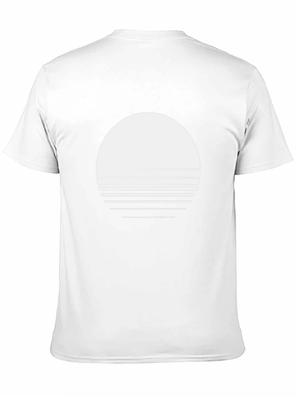 Retro Sunset Graphic Tee - Black Cotton Blend