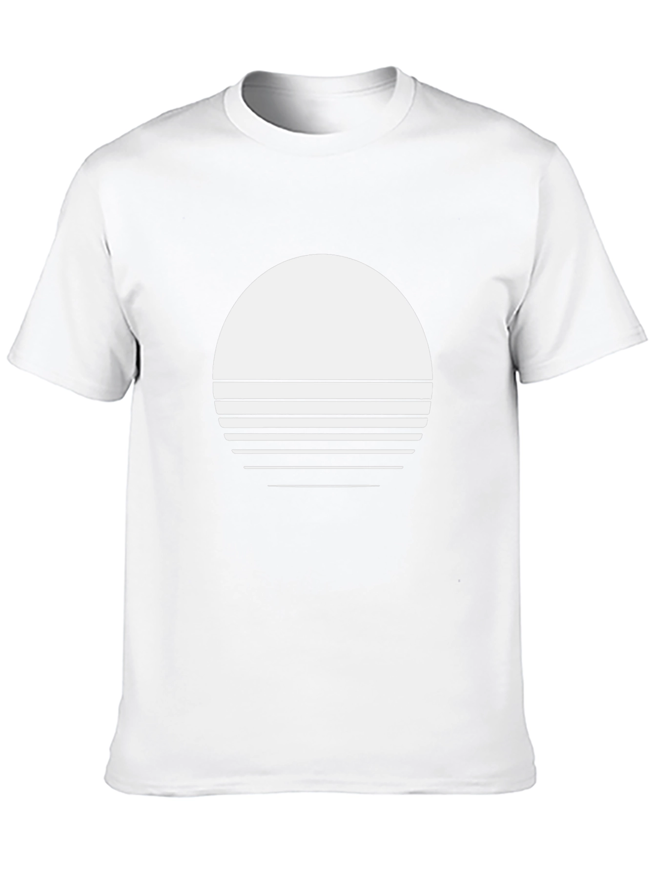 Retro Sunset Graphic Tee - Black Cotton Blend