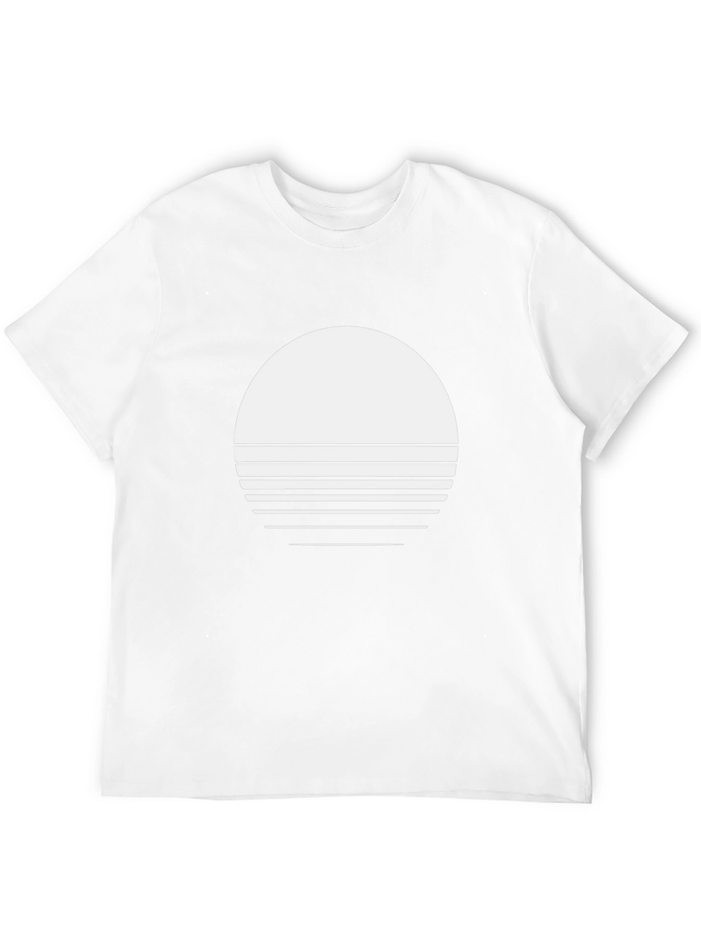 Retro Sunset Graphic Tee - Black Cotton Blend