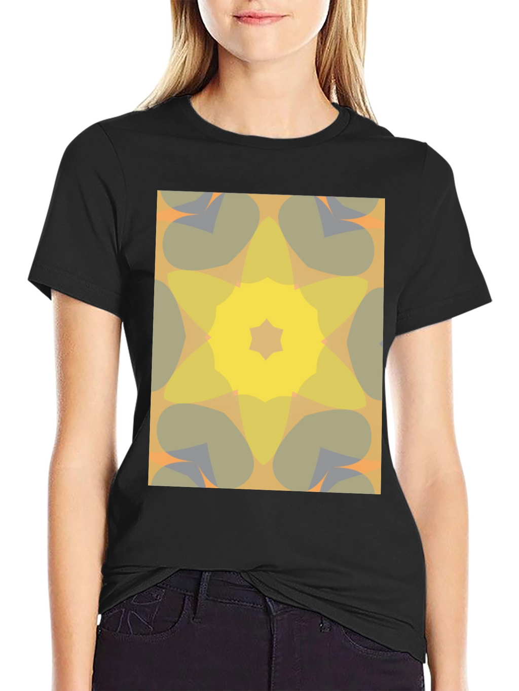 Abstract Geometric Print T-Shirt