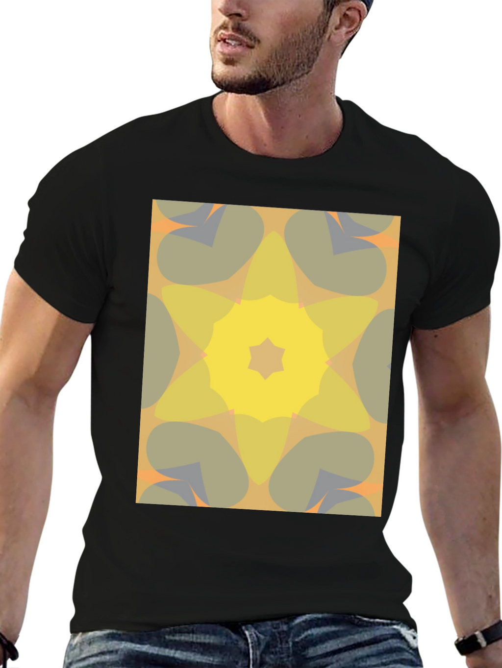 Abstract Geometric Print T-Shirt