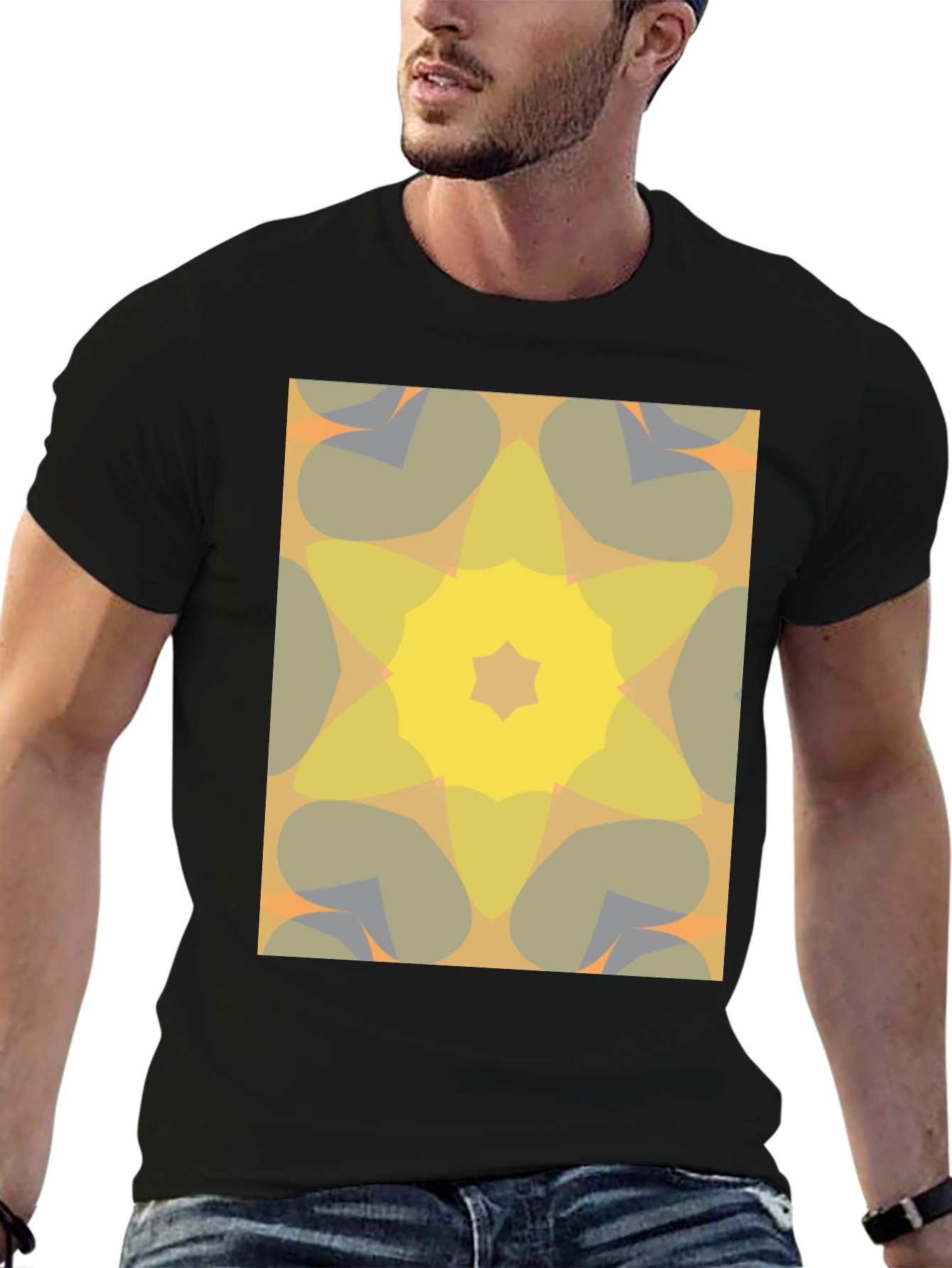 Abstract Geometric Print T-Shirt