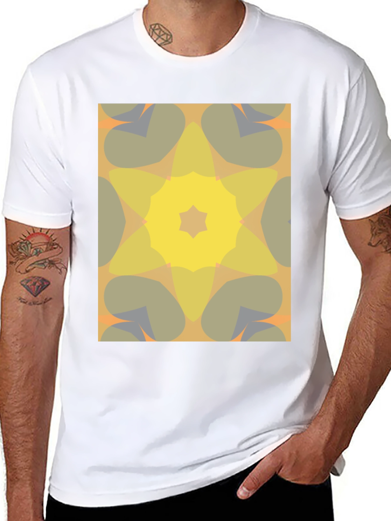 Abstract Geometric Print T-Shirt
