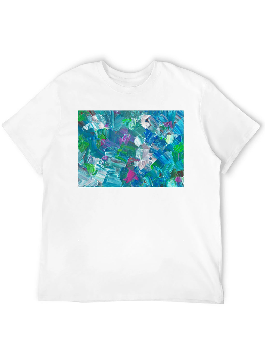 Abstract Art T-Shirt - Bold Brushstroke Design