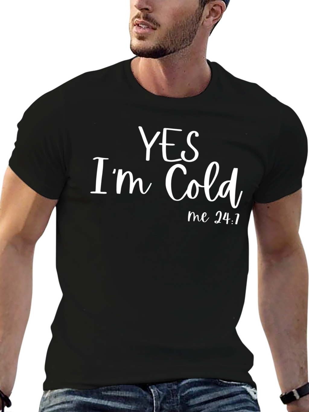 Yes Im Cold Funny Graphic Tee Shirt