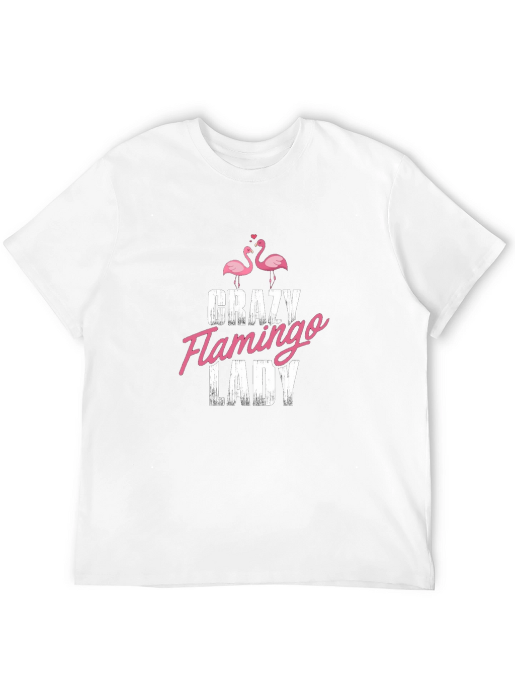 Crazy Flamingo Lady Graphic T-Shirt