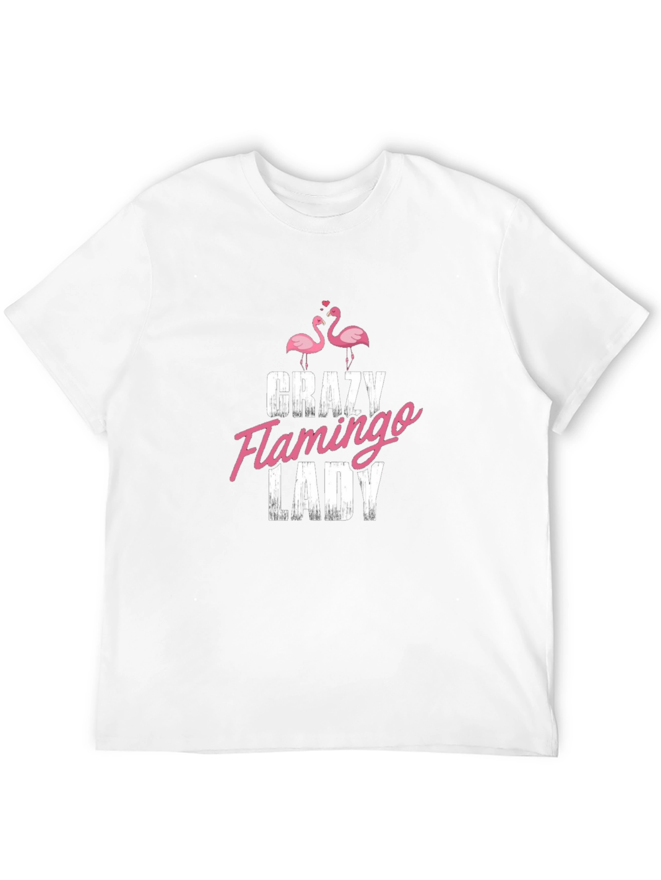 Crazy Flamingo Lady Graphic T-Shirt