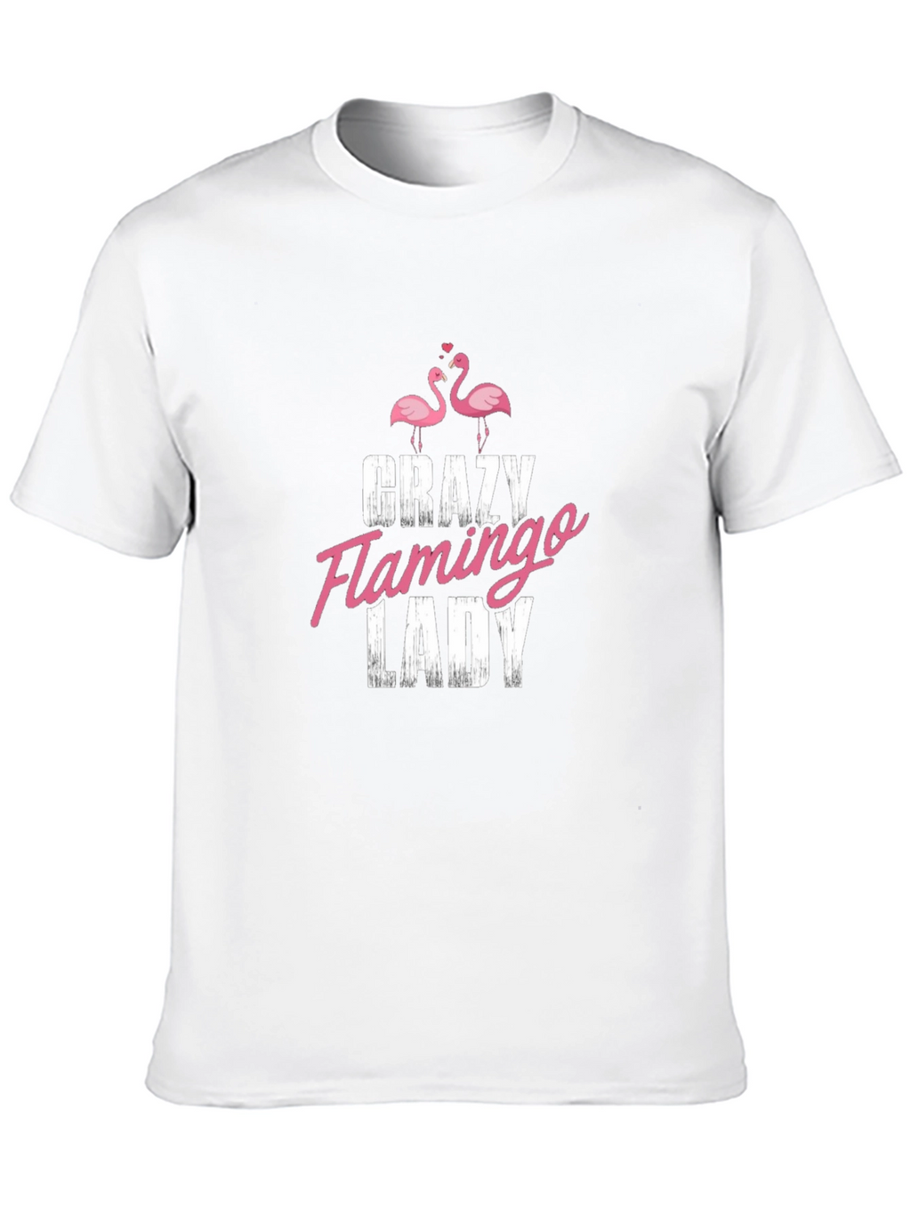 Crazy Flamingo Lady Graphic T-Shirt
