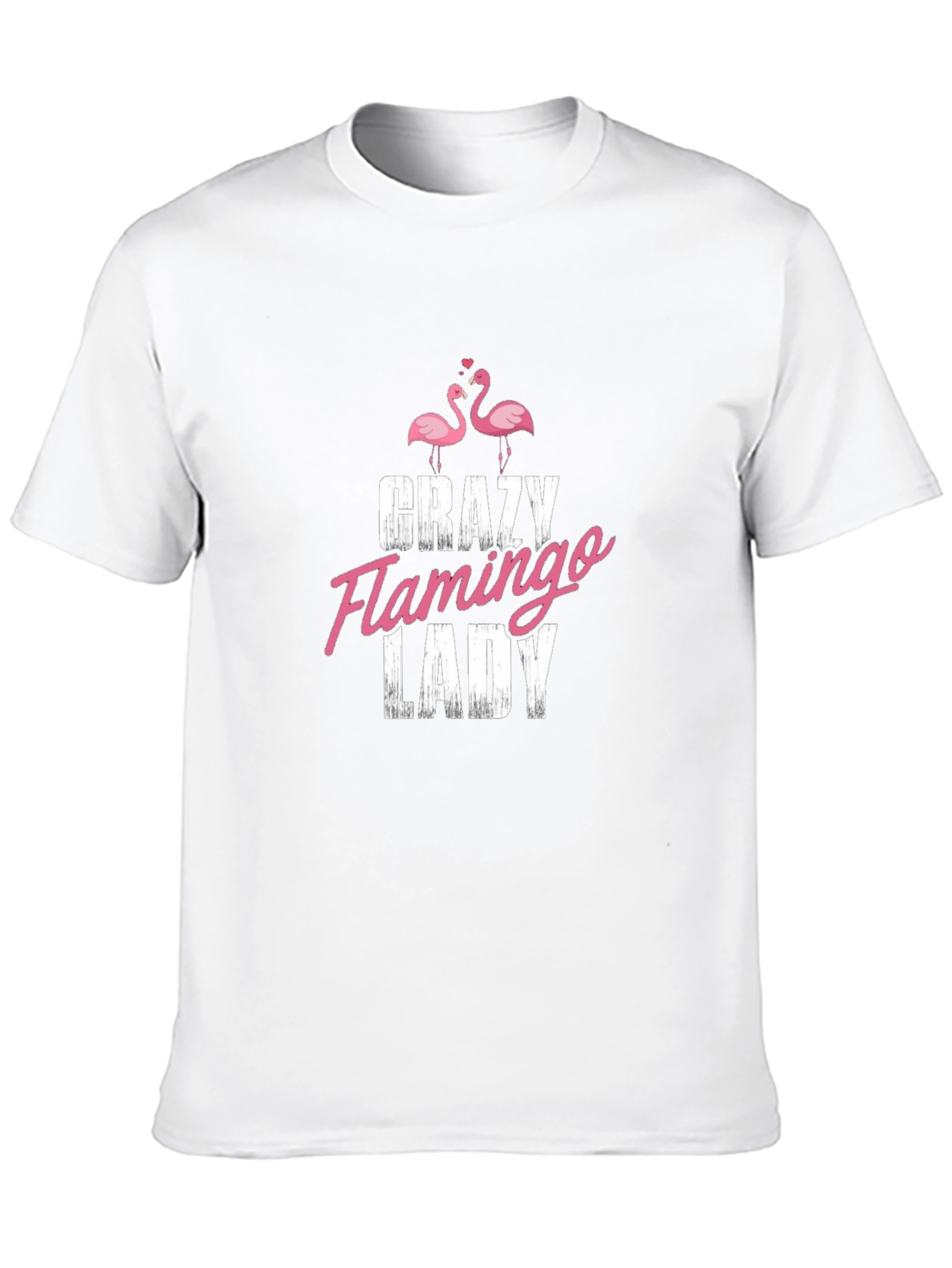 Crazy Flamingo Lady Graphic T-Shirt