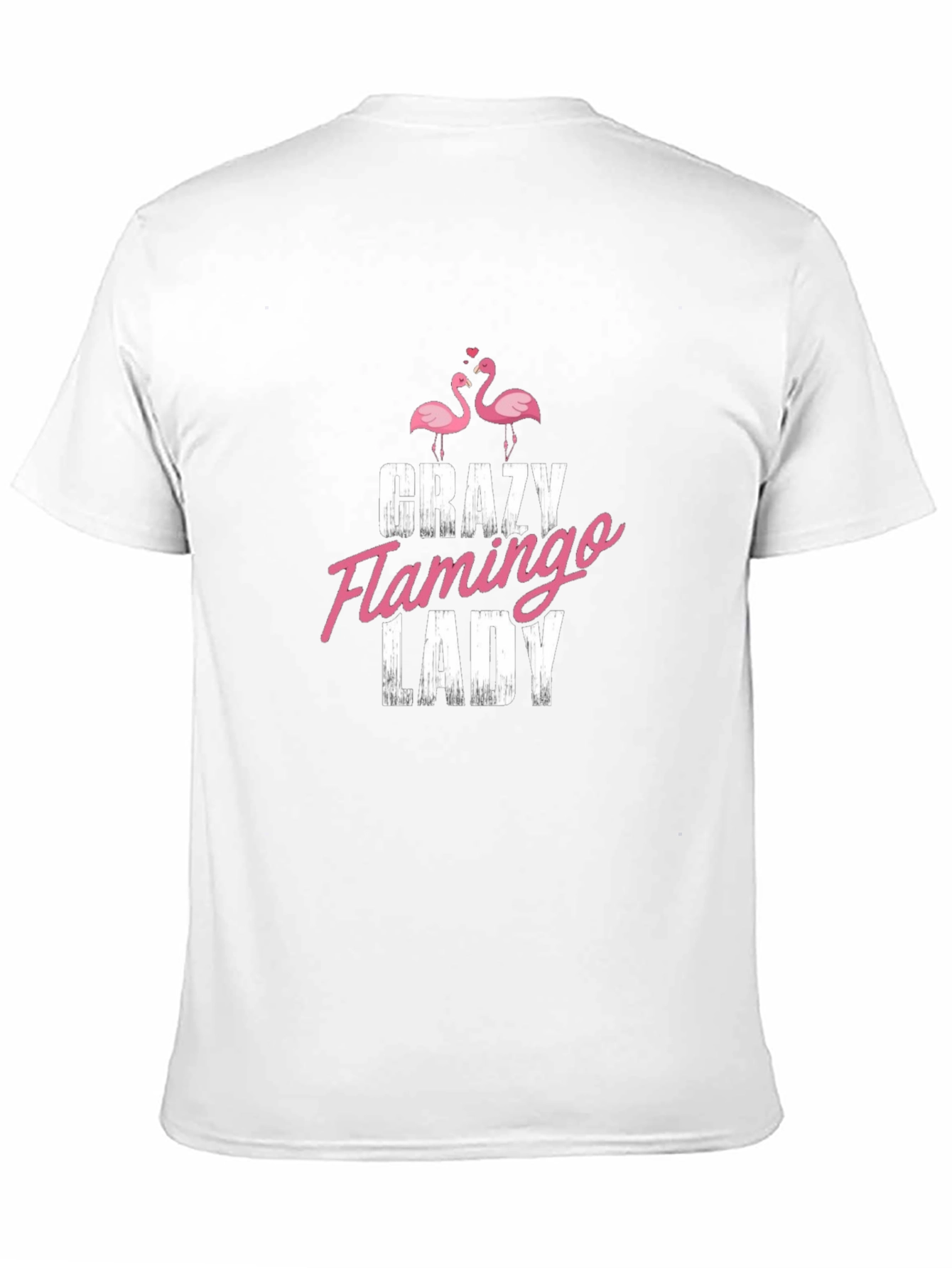 Crazy Flamingo Lady Graphic T-Shirt