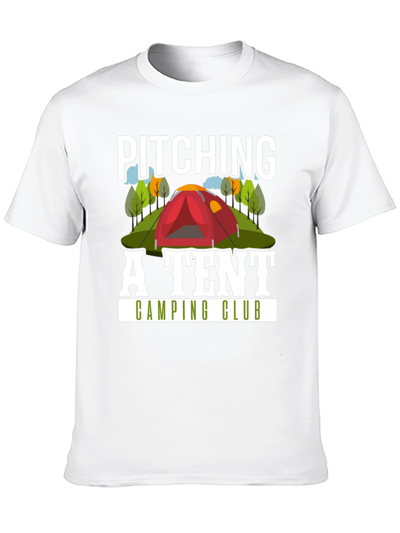 Pitching a Tent Camping Club Graphic T-Shirt