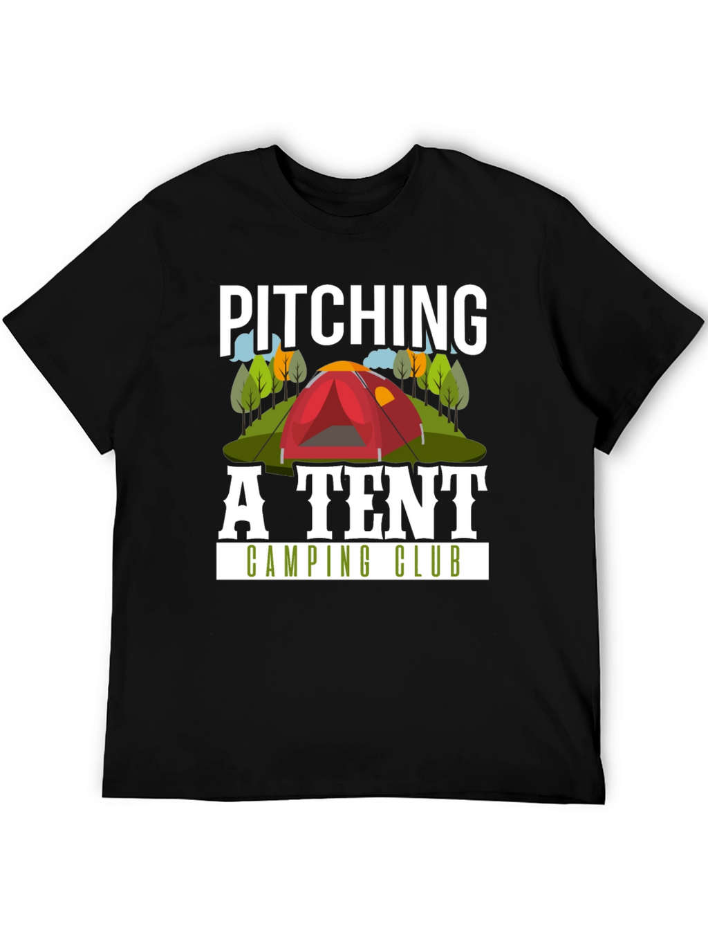 Pitching a Tent Camping Club Graphic T-Shirt