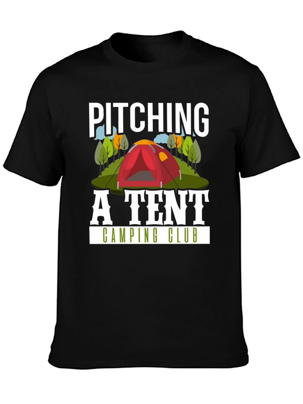 Pitching a Tent Camping Club Graphic T-Shirt