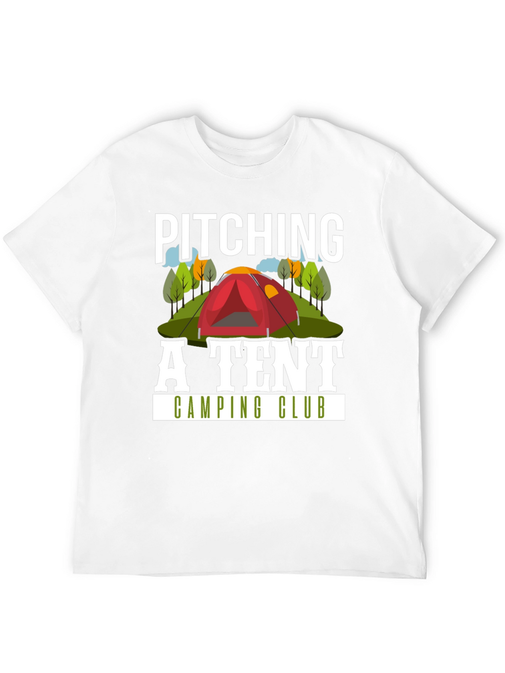 Pitching a Tent Camping Club Graphic T-Shirt