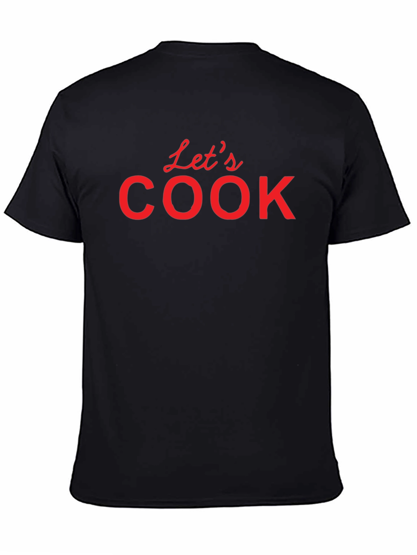Lets Cook Graphic Tee - Black Cotton T-Shirt