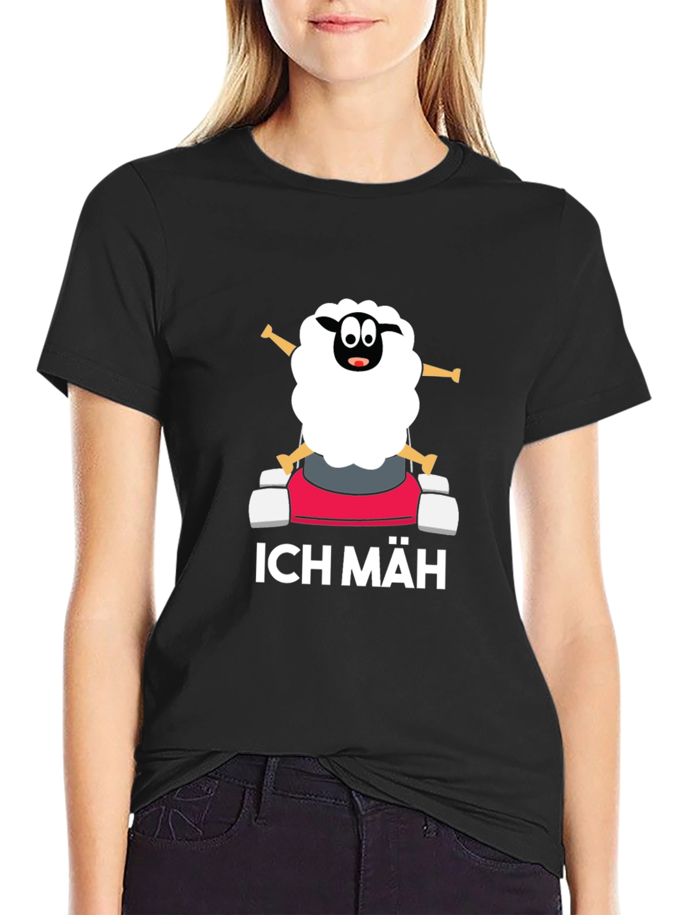 Ich Mäh Sheep T-Shirt - Funny Lawn Mowing Tee