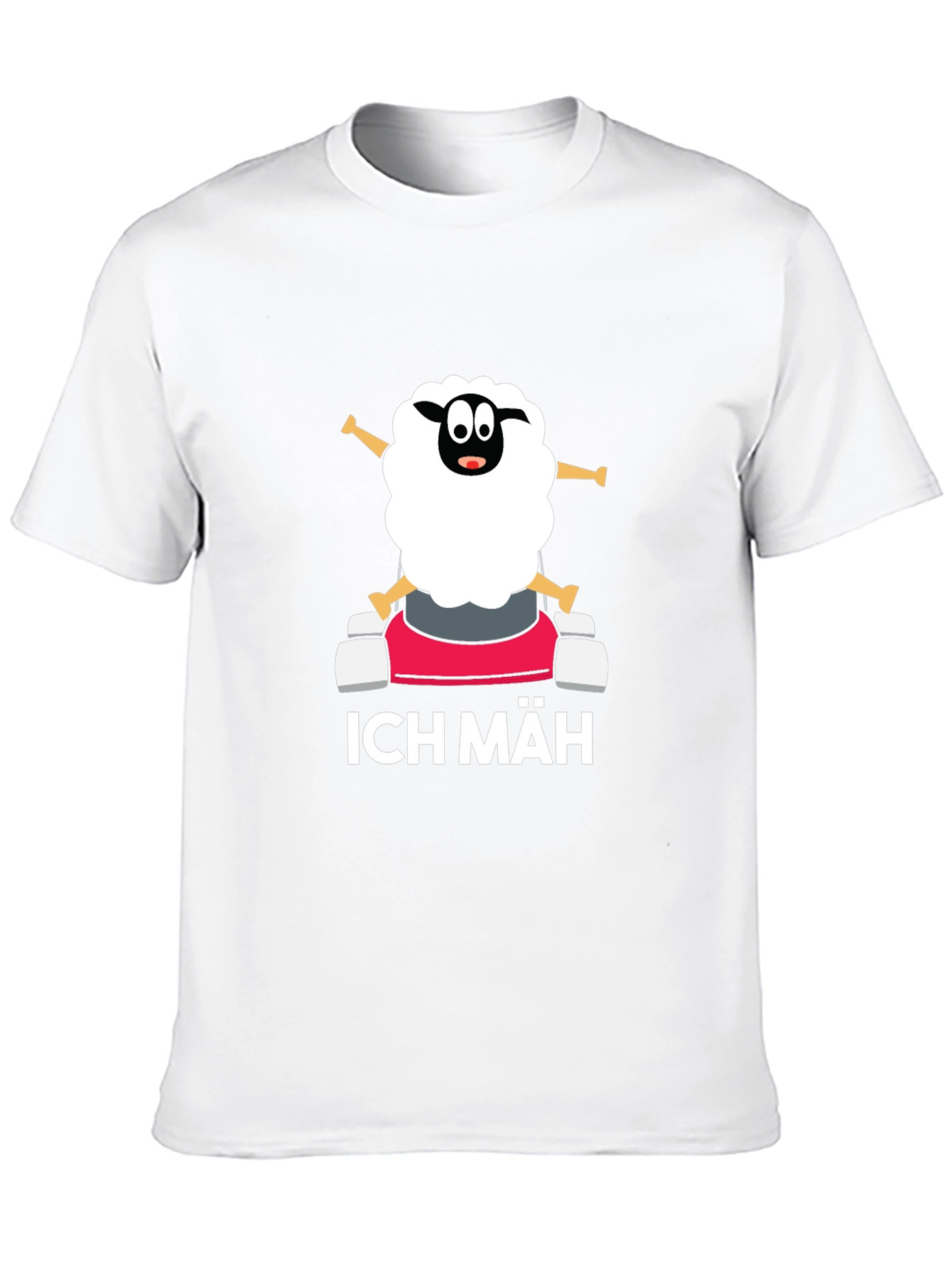 Ich Mäh Sheep T-Shirt - Funny Lawn Mowing Tee
