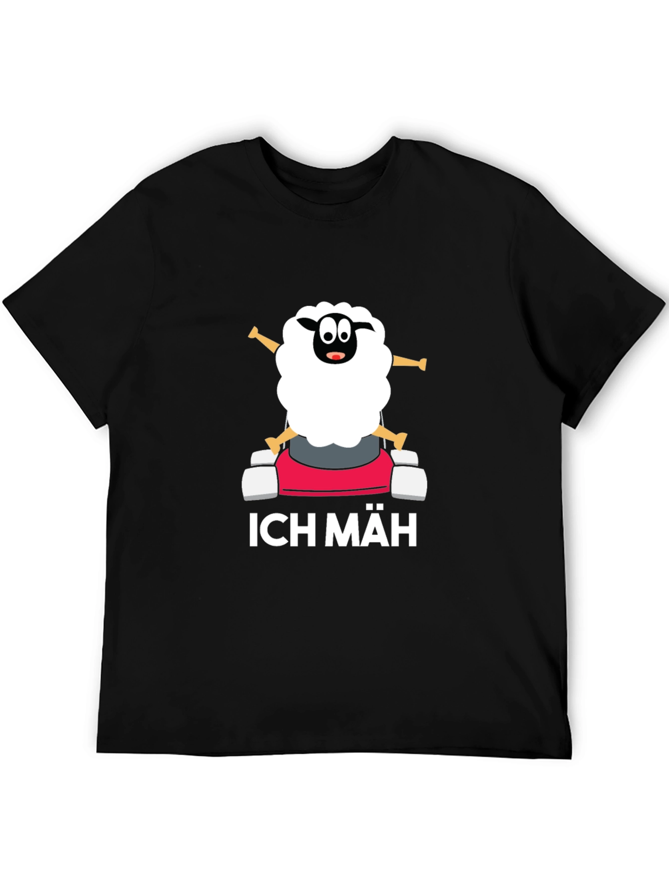 Ich Mäh Sheep T-Shirt - Funny Lawn Mowing Tee